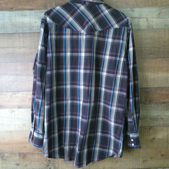 High Noon pearl snap shirt large used  but in good shape as is buyer pays shippi - Picture 4 of 12